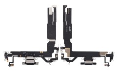 HQ Gniazdo ładowania USB złącze mikrofon do Apple iPhone 17 (czarne)