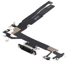 HQ Gniazdo ładowania USB złącze mikrofon do Apple iPhone 17 (czarne)