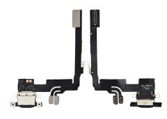 Gniazdo ładowania złącze USB mikrofon do Apple iPhone 16 Pro, czarne