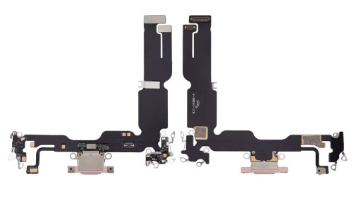 Gniazdo ładowania złącze USB mikrofon do Apple iPhone 15 Plus, różowe