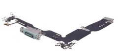 Gniazdo ładowania złącze USB mikrofon do Apple iPhone 15 Plus, zielone