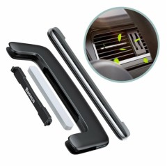 Odświeżacz powietrza samochodowy Baseus Paddle Ultrathin na kratkę, srebrny