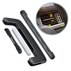 Odświeżacz powietrza samochodowy Baseus Paddle Ultrathin na kratkę, czarny