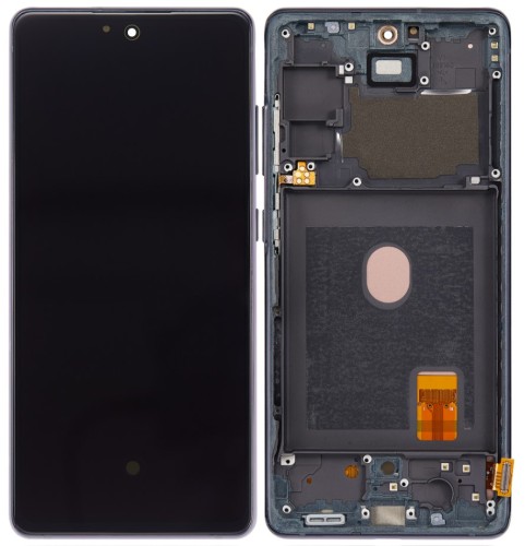 HQ Wyświetlacz LCD OLED z ramką do  Samsung Galaxy S20 FE granatowy/czarny