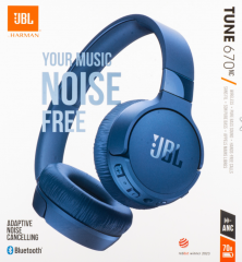 ORG Słuchawki Bezprzewodowe Bluetooth nauszne JBL Tune 670NC, niebieskie