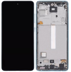 HQ Wyświetlacz LCD OLED 6.46" z ramką Samsung Galaxy A52 A52s 5G niebieski