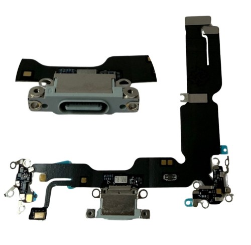 ORG Złącze ładowanie USB oryginalne demont do iPhone 15 Plus (Niebieskie)