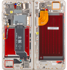 ORG Wyświetlacz wewnętrzny LCD AMOLED dotyk ramka do Honor Magic V5, Biały