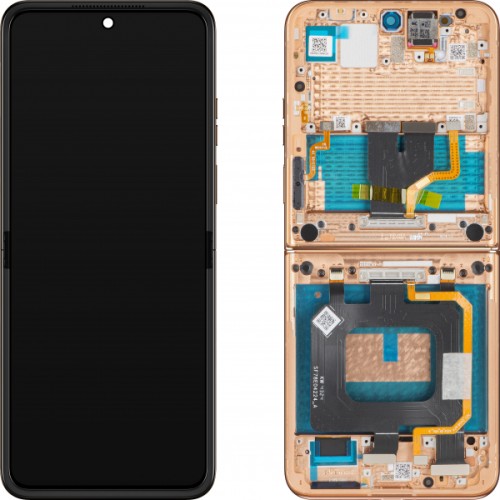 ORG Wyświetlacz wewnętrzny LCD ramka Motorola Razr+2025/2024|50 Ultra Brown