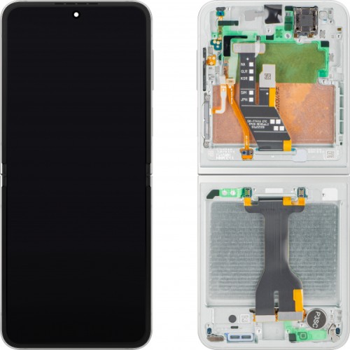 ORG Wyświetlacz wewnętrzny LCD ramka do Samsung Galaxy Z Flip7 FE (biały)