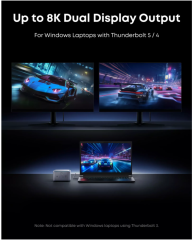 Thunderbolt Hub Anker Prime TB5, 14in1, A83B53A1, adapter, łącznik, szary