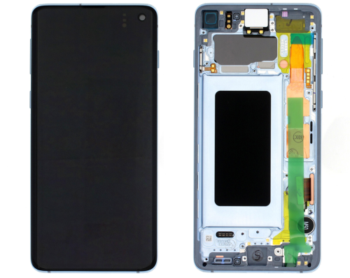 (2-3 dni) ORG Wyświetlacz LCD Samsung Galaxy S10 (SM-G973) NIEBIESKI Z RAMKĄ