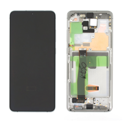 (2-3 dni) ORG Wyświetlacz LCD Samsung S20 Ultra (SM-G988) BIAŁY Z RAMKĄ I KAMERĄ