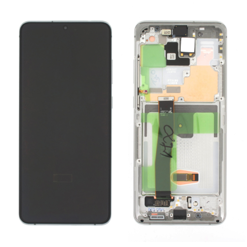 (2-3 dni) ORG Wyświetlacz LCD Samsung S20 Ultra (SM-G988) BIAŁY Z RAMKĄ I KAMERĄ