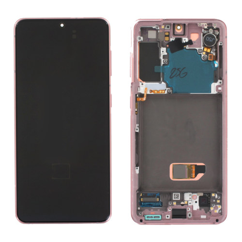 (2-3 dni) ORG Wyświetlacz LCD Samsung Galaxy S21 5G SM-G991 RÓŻOWY Z RAMKĄ
