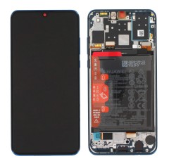 (2-3 dni) ORG Wyświetlacz LCD Huawei P30 Lite NIEBIESKI (BLUE PEACOCK) Z RAMKĄ