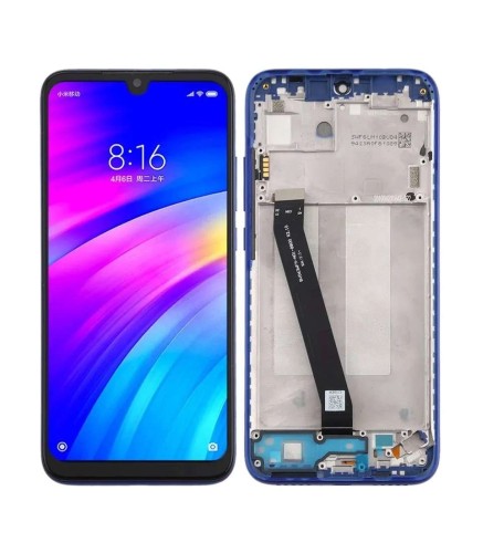 (2-3 dni) ORG Wyświetlacz LCD Xiaomi Redmi 7 NIEBIESKI (BLUE) Z RAMKĄ
