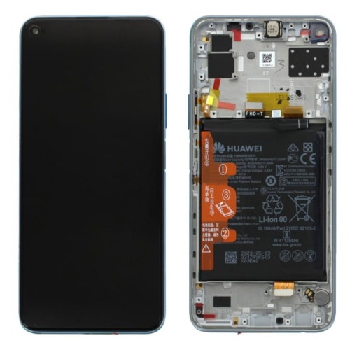 (2-3 dni) ORG Wyświetlacz LCD Huawei P40 Lite 5G SREBRNY (SPACE SILVER) Z RAMKĄ